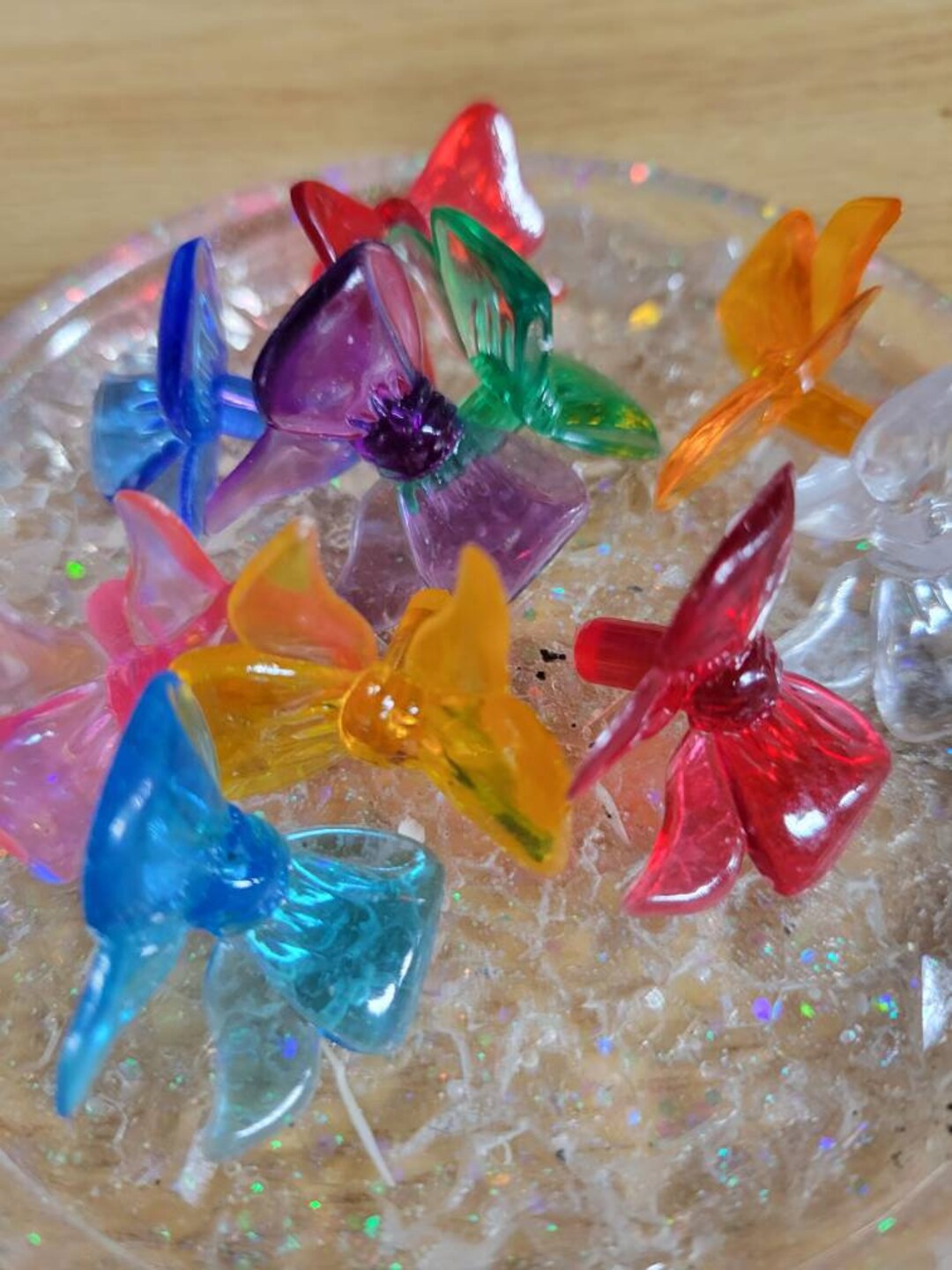 Ceramic Christmas Tree Bows. Multi Color Tree Lights. Christmas Bow