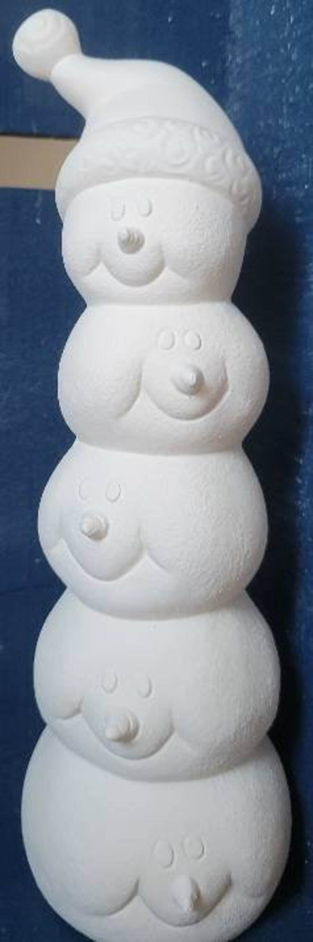 Snowmen Stack Ceramic Bisque Stack of Snowmen Heads With Carrot Noses. Ready for You ...