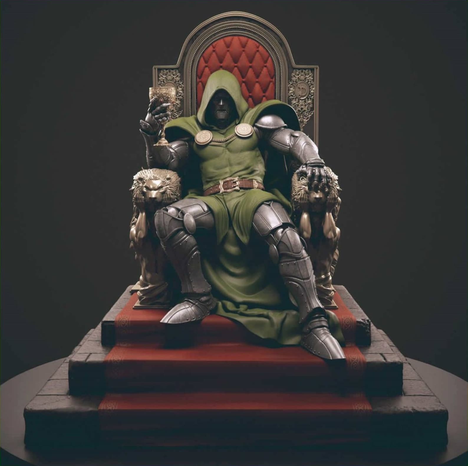 dr doom on throne sideshow