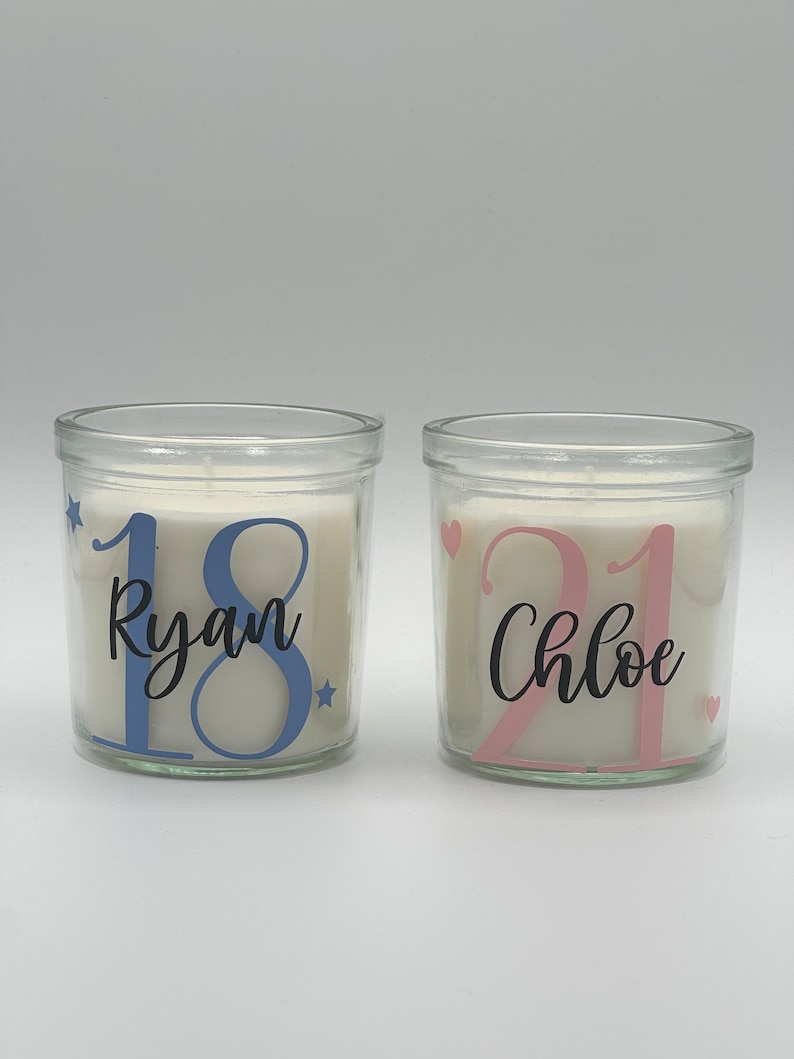 Personalised 18th Birthday gift girl,Candle Gift,18th Birthday,21st Birthday Gift,30th Birthday,Gifts for her,40th birthday,70th Birthday image 6