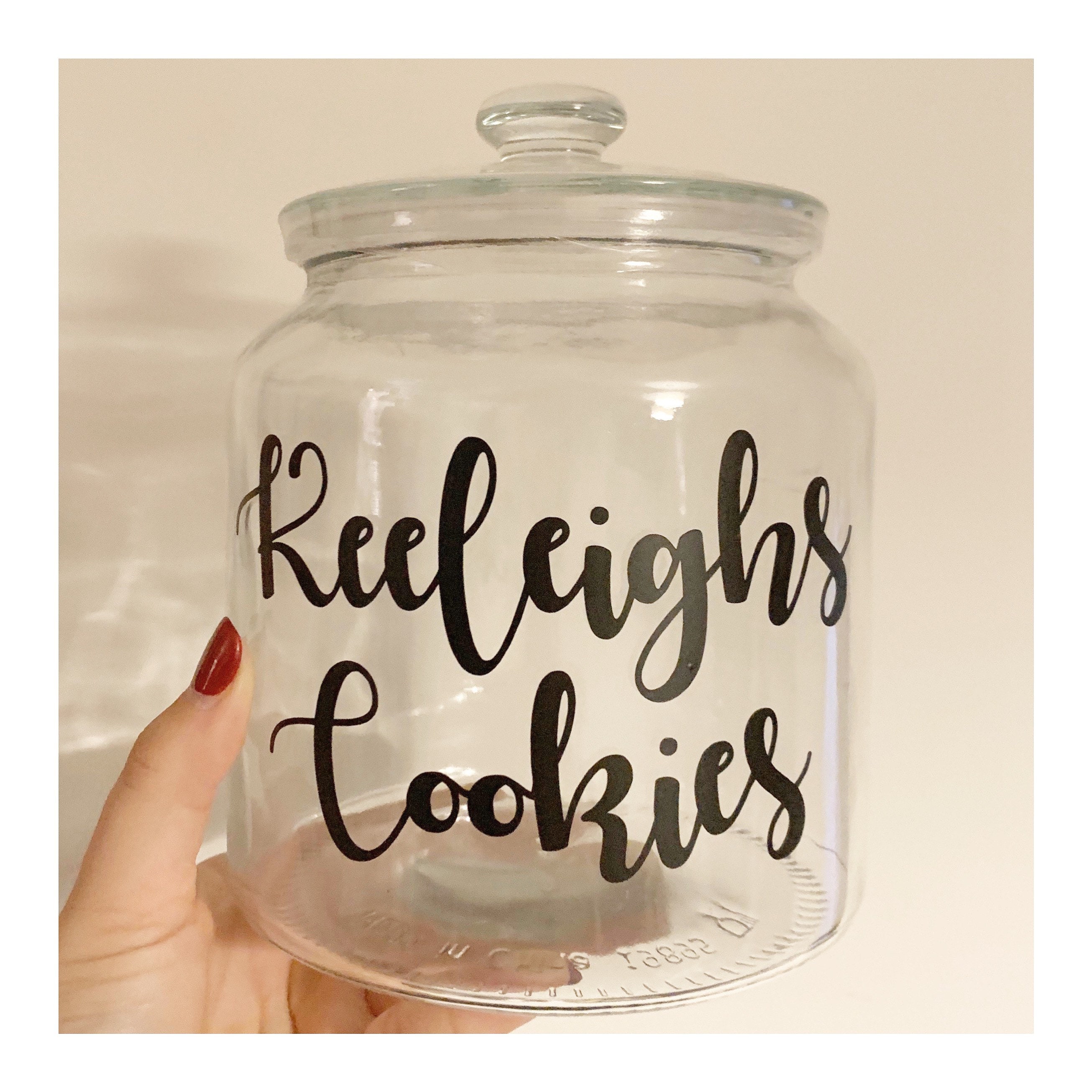 1.9 litre personalised glass storage jar biscuit jar Etsy