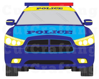 Polizeiauto Ausschneiden Etsy