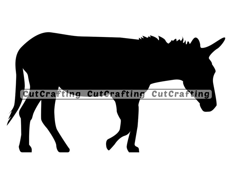 Eps Donkey #2 Svg Vector Donkey Clipart Mule Svg Donkey Cut Files Donkey Design Donkey Dxf Cricut Farm Animals Svg Donkey Png