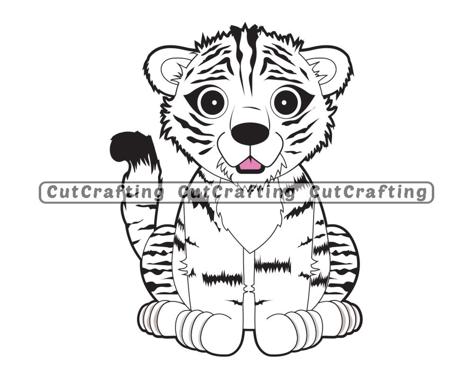 Download Cute White Tiger SVG Baby White Tiger Svg Cute Animals Svg ...