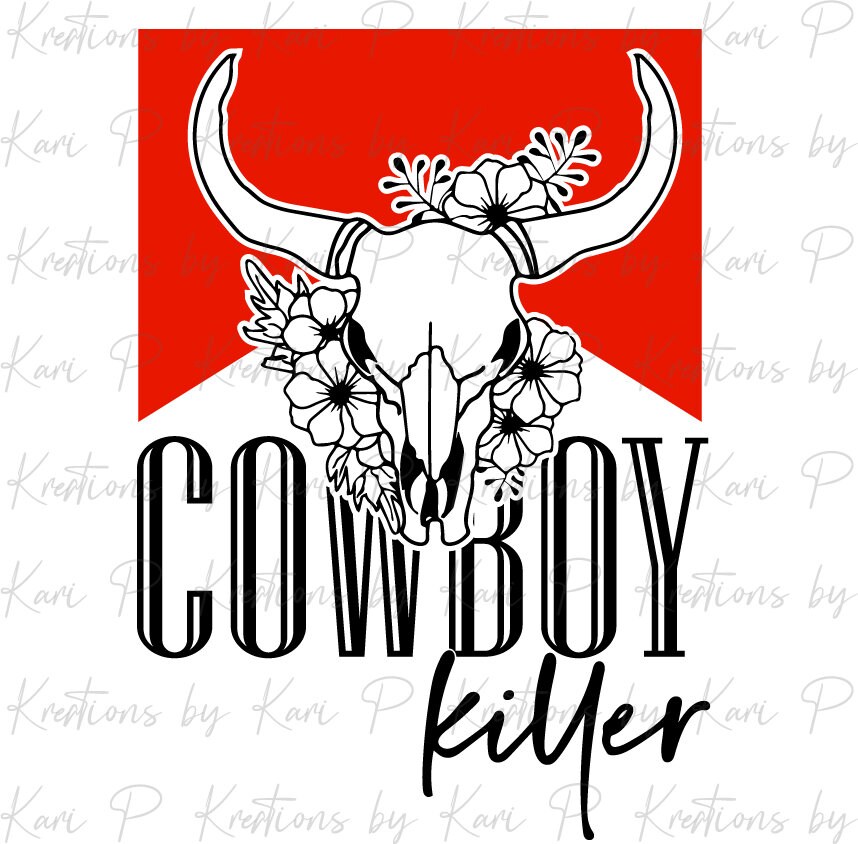 Cowboy Killer SVG Longhorn Skull SVG Western SVG | Etsy Singapore