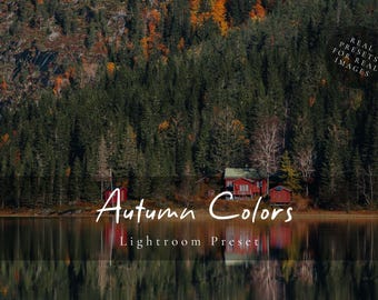 3 Lightroom Presets Desktop and Mobile - AUTUMN COLORS, Photo Filters for Travel, Preset