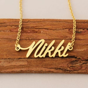 Name Necklace Nikki Name Necklace Minimalist Necklace for Her