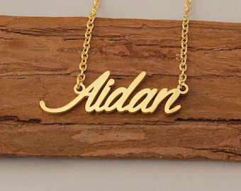 Name Necklace Aidan Name Necklace Personalized Necklaces for