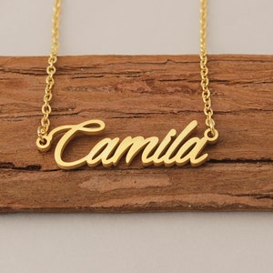 Name Necklace, Camila Name Necklace, Personalized Necklace for Girls, Fashion Couples Necklace Anniversary Gift for Her