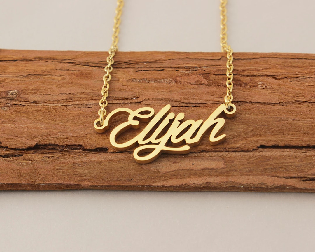 Elijah name best sale necklace