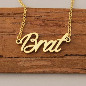 Custom Name Necklace - Stainless Steel Personalized Jewelry Gift for Women, Mom, Girlfriend - Dainty Engraved Necklace