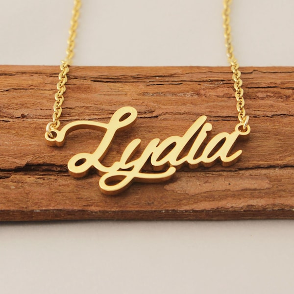 Custom Name Necklace, Dainty Necklace, Personalized Tag Name Necklace, Meaningful Necklace Gift for My Litter Girl Lydia