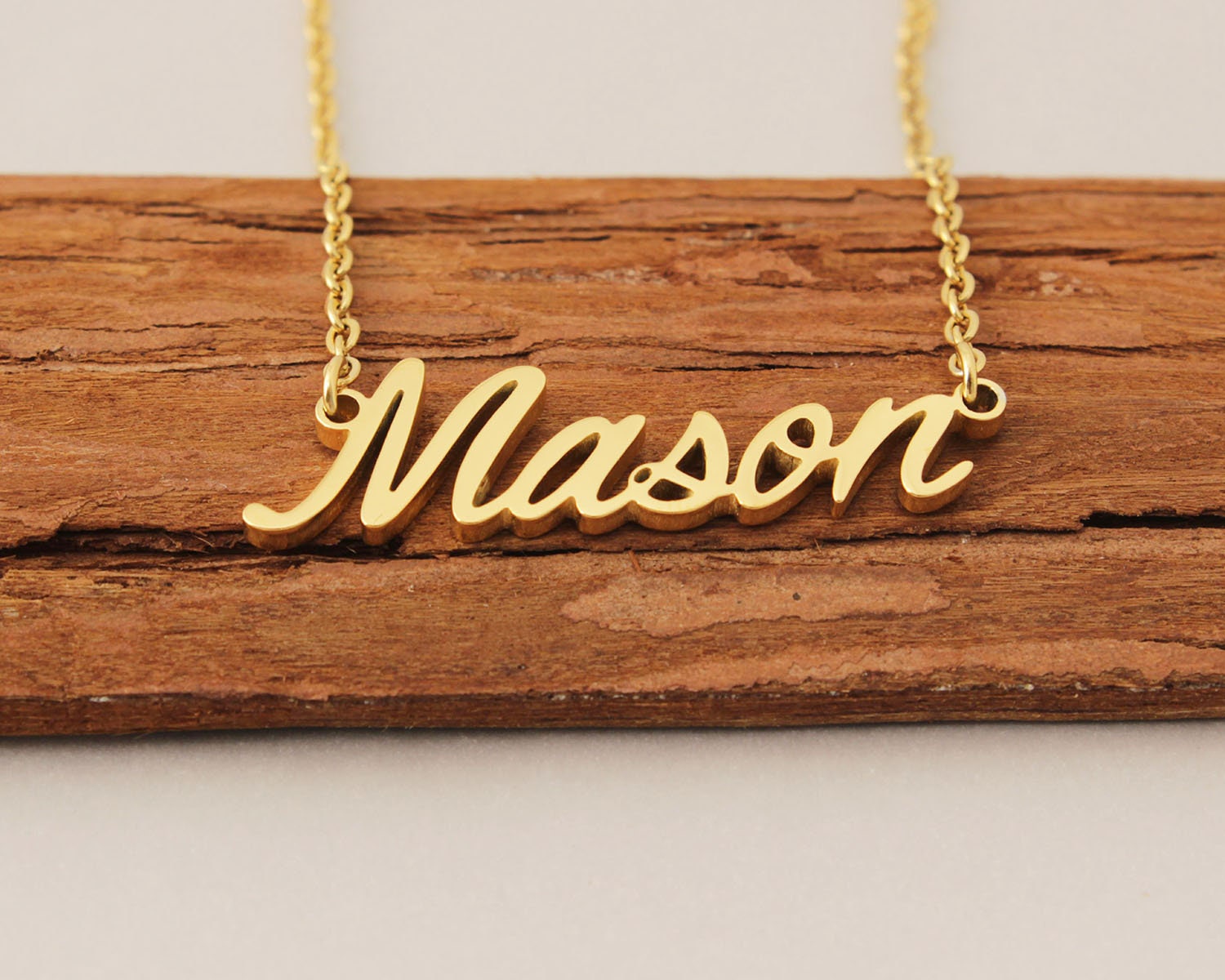 Mason name best sale necklace