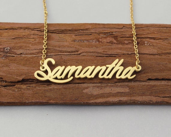 Samantha name necklace deals