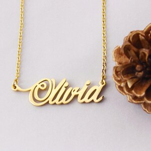 Name Necklace, Gold Plated Necklace for Hannah, Personalized Name Necklace Women Girls Christmas Gift image 7