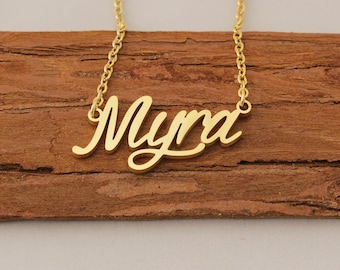 Name Necklace, Personalized Necklace, Custom Name Necklace Gold