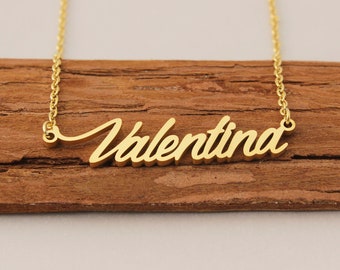 Custom Valentina Name Necklace, Dainty Necklace, Personalize Necklace for Her Anniversary Christmas Gift