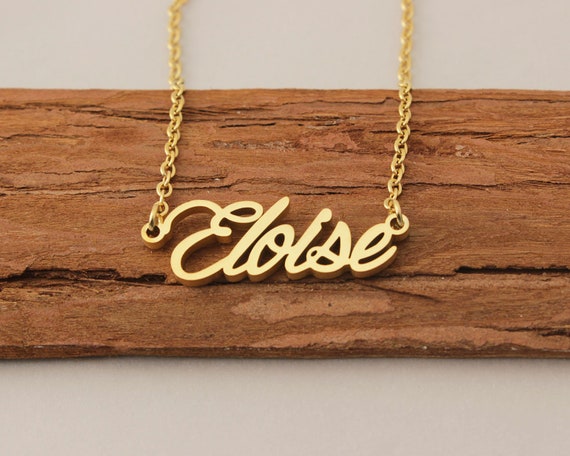 Initial nameplate best sale necklace