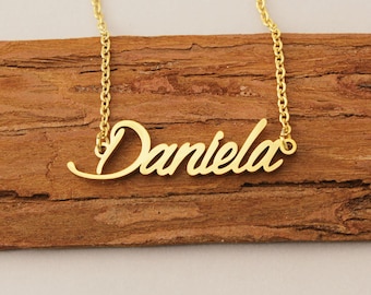 Personalized Name Neckalce Custom Gold Plated Necklace