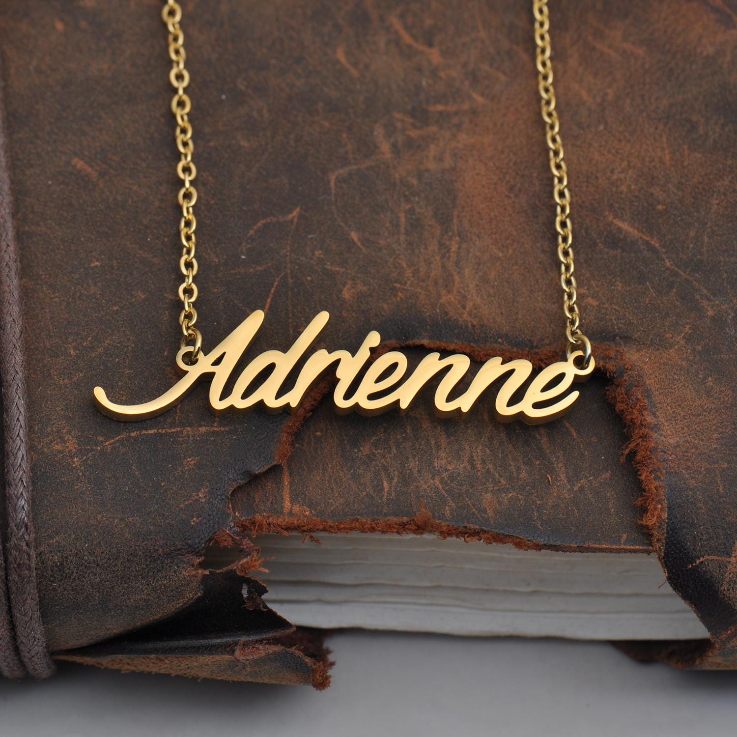 Custom Name Necklace, Adrienne Nameplate Necklace, Personalized