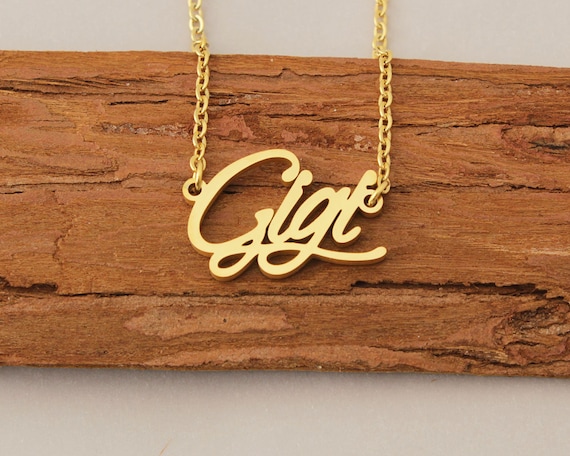 Custom Name Necklace Gigi Nameplate Necklace Personalized Girls