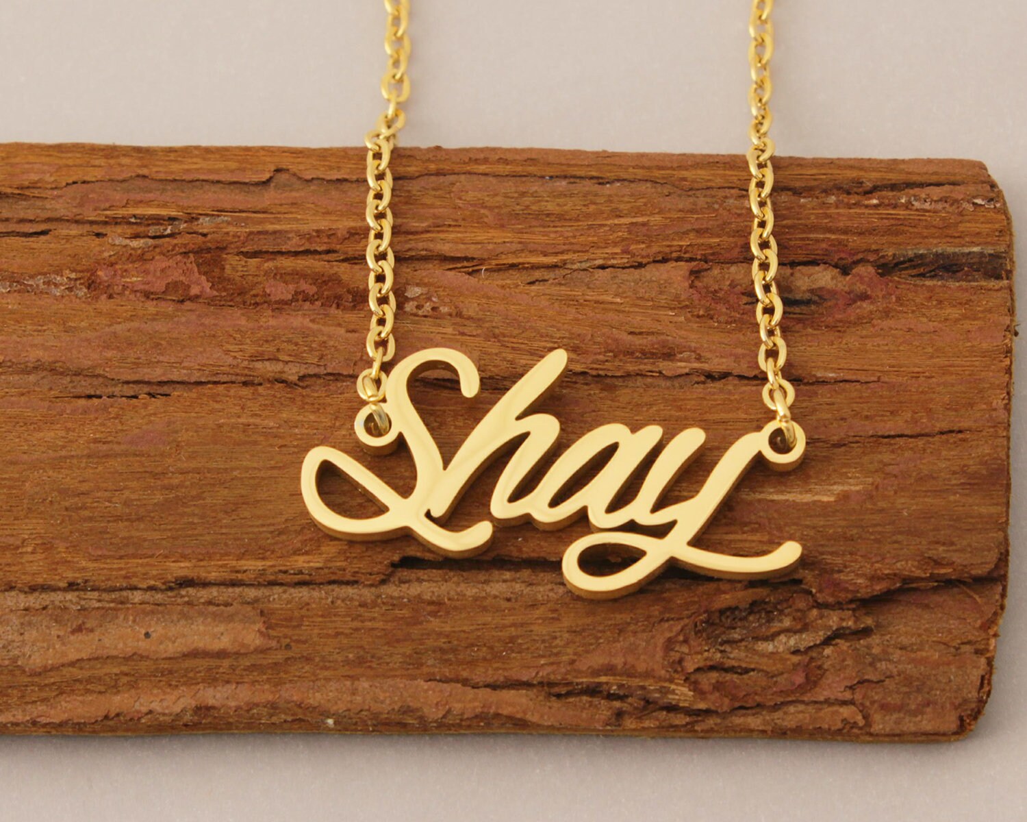 Custom Name Necklace Shay Initial 