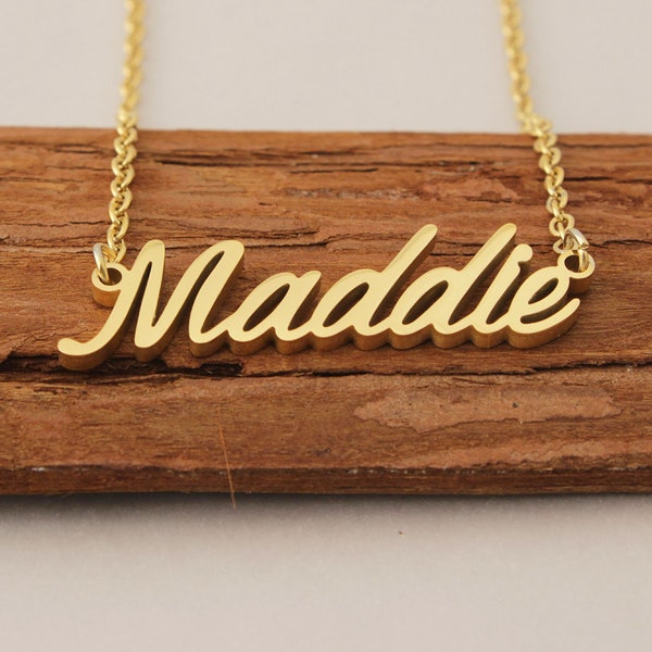 Name Necklace, Custom Name Necklace, Dainty Necklace with Her Name, Personalize Christmas Gift Necklace for Maddie