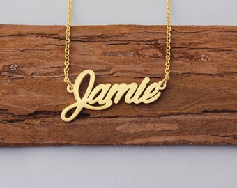Name Necklace Engraved Name Necklace 