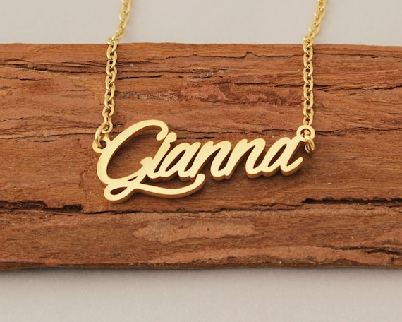 Name Necklace Name Necklace Gold Personalized Necklace Engraved