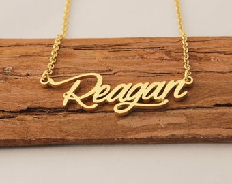 Personalized Necklace, Name Necklace for Reagan, Personalized Letter Necklace, Minimalist Necklace Anniversary Gift for Girlfriend Her