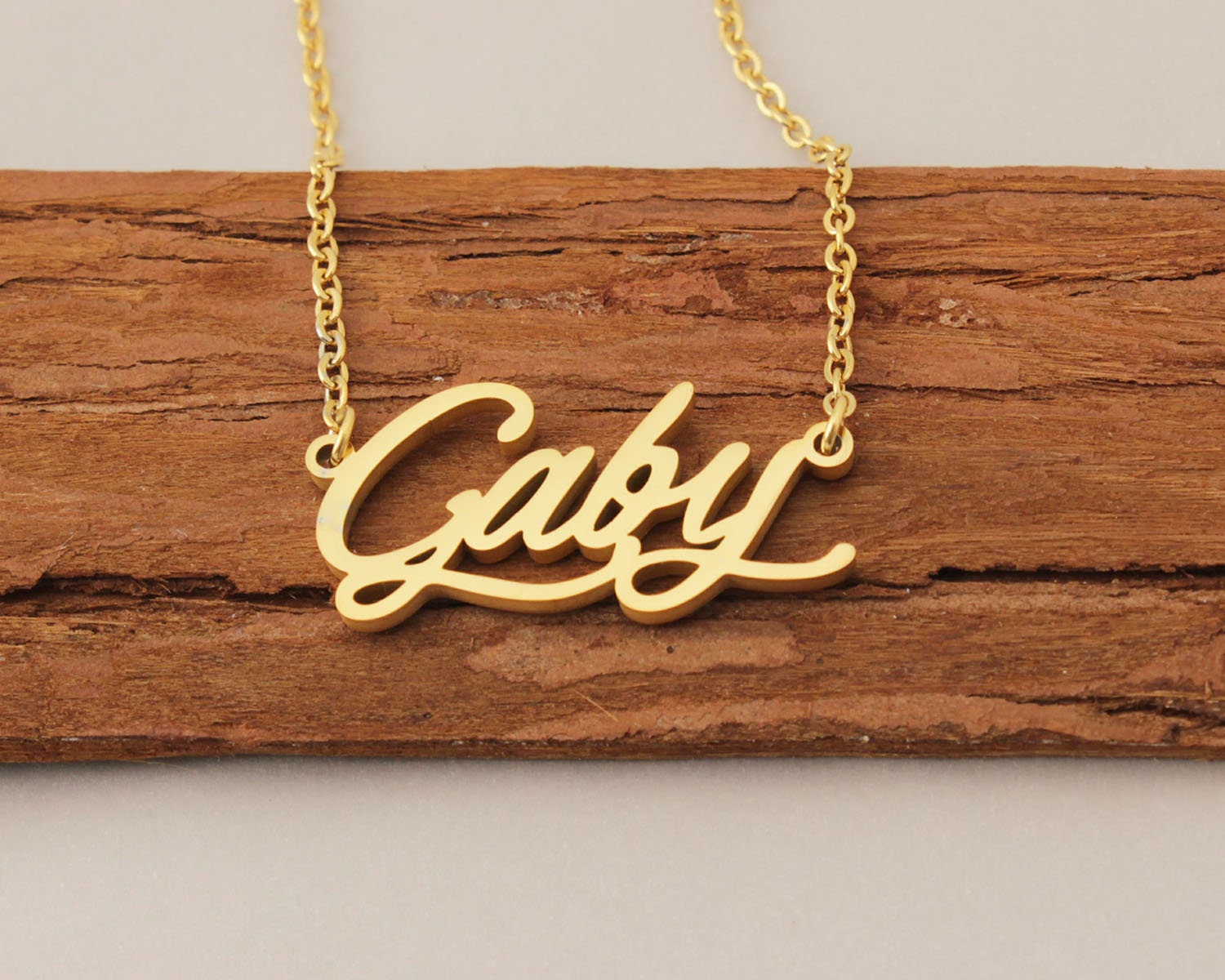 Gaby Name Necklace Dainty Necklace Custom Letter Necklace Girls