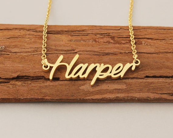 Collana Con Nome Personalizzato In Oro 14k, Collana Con