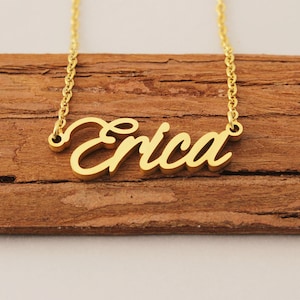 Name Necklace, Personalized Necklace for Her, Custom Mom Necklace, Simple Necklace with Kids Name Mother Day Gift for Erica