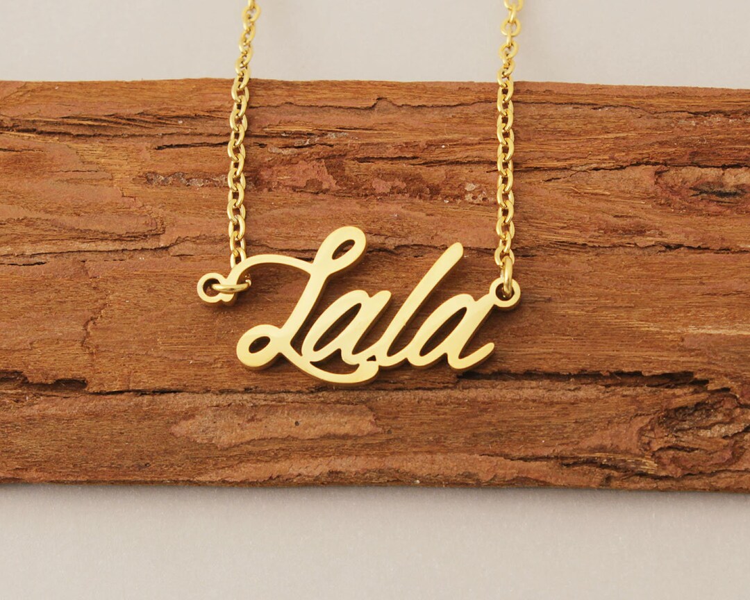 Lala Name Neckalce, Custom Name Necklace, Personalized Letter Necklaces