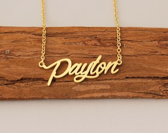 Personalized Necklace, Custom Name Necklace, Letter Necklace, Mom Necklace with Kids Name for Payton