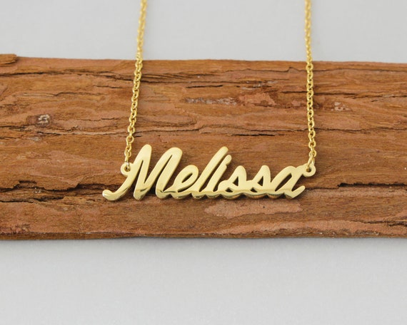 Melissa name sale necklace