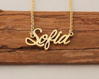 Name Necklace Sofia Name Necklace Gold 