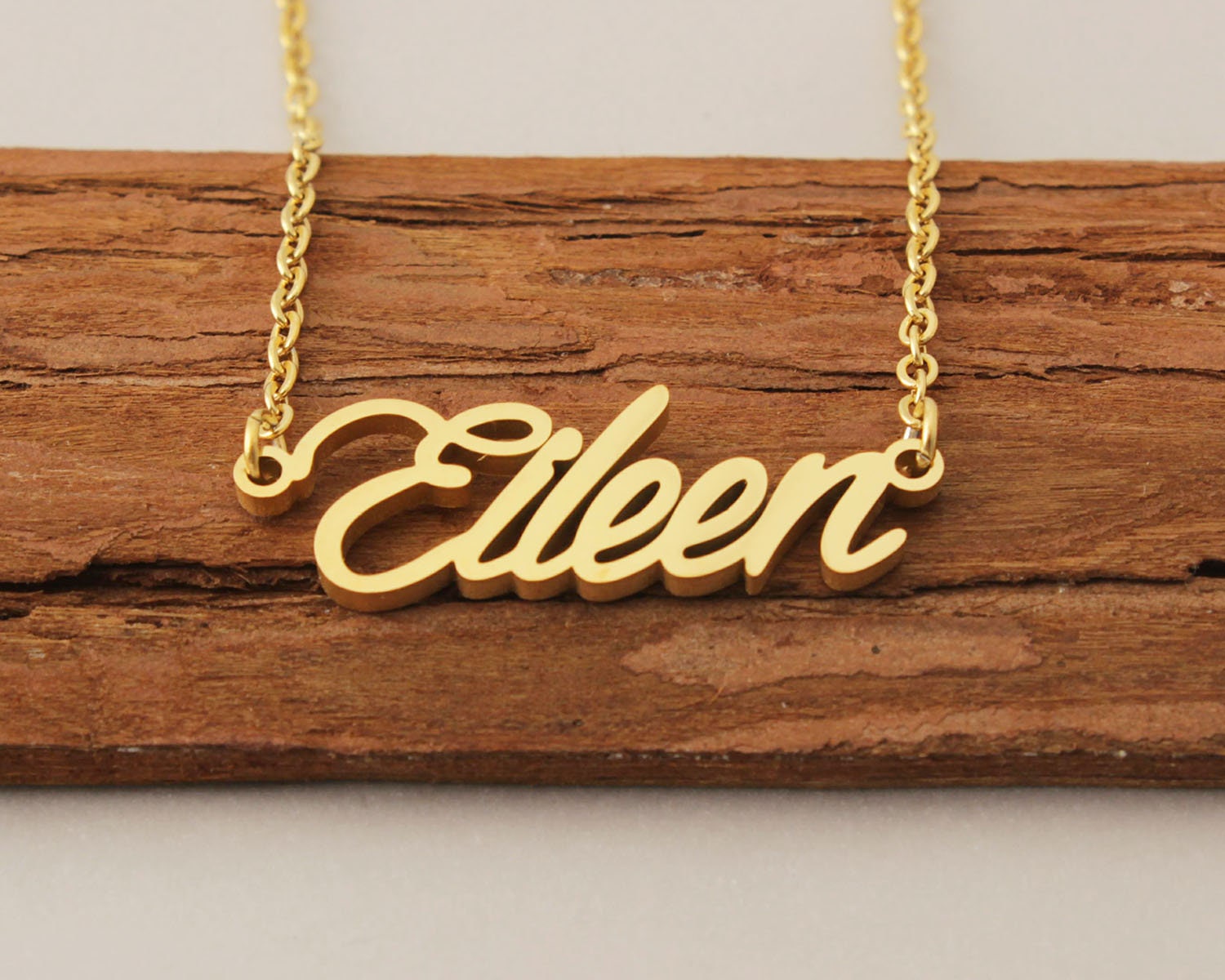 【HYERES LOR】Name gold chain necklace Name Necklace, Personalized Necklaces for Women, Minimalist