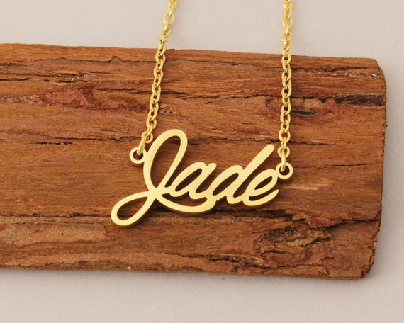 Jade name necklace discount
