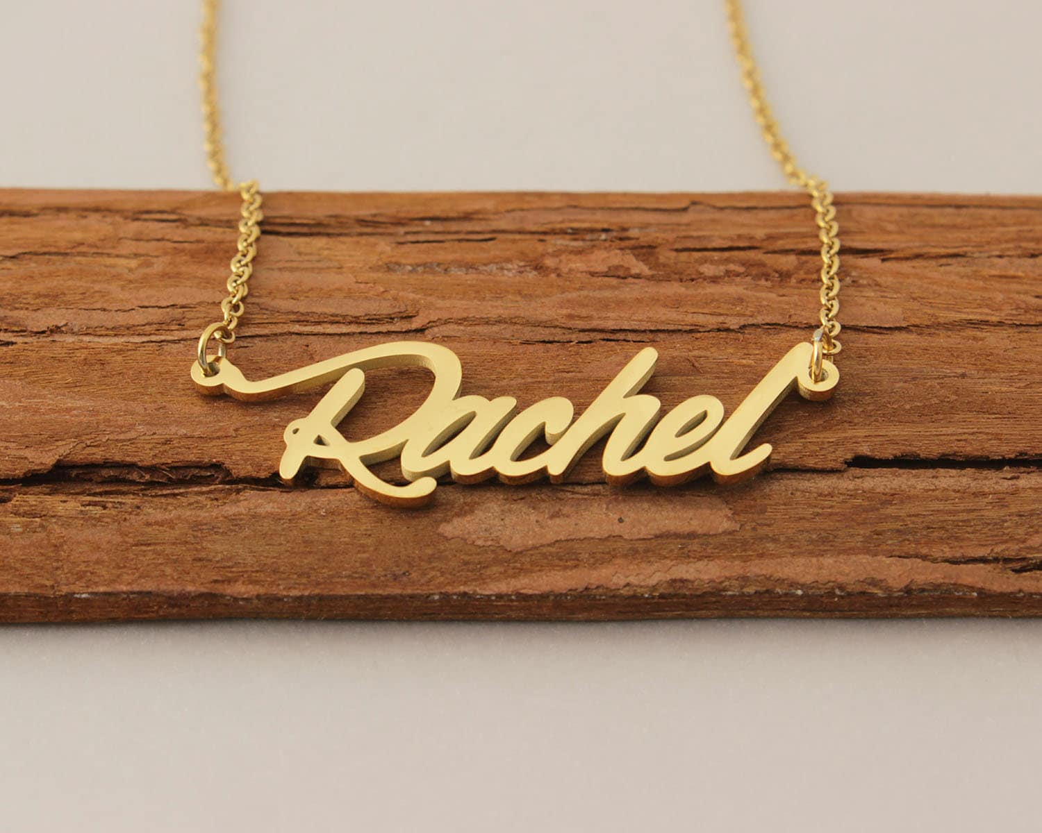 Name Necklace Custom Rachel Name 