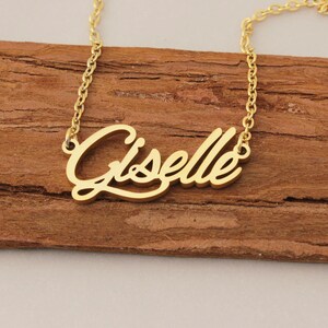 Namenskette Gold, Personalisierte Namenskette, Initiale Halskette, Halskette für Frauen, Personalisierte Happy Birthday Geschenk Halskette für Giselle