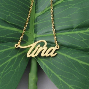 Name Necklace, Gold Plated Necklace for Hannah, Personalized Name Necklace Women Girls Christmas Gift image 8
