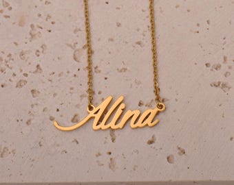 Name Necklace, Custom Name Necklace, Name Pendant, Minimalist