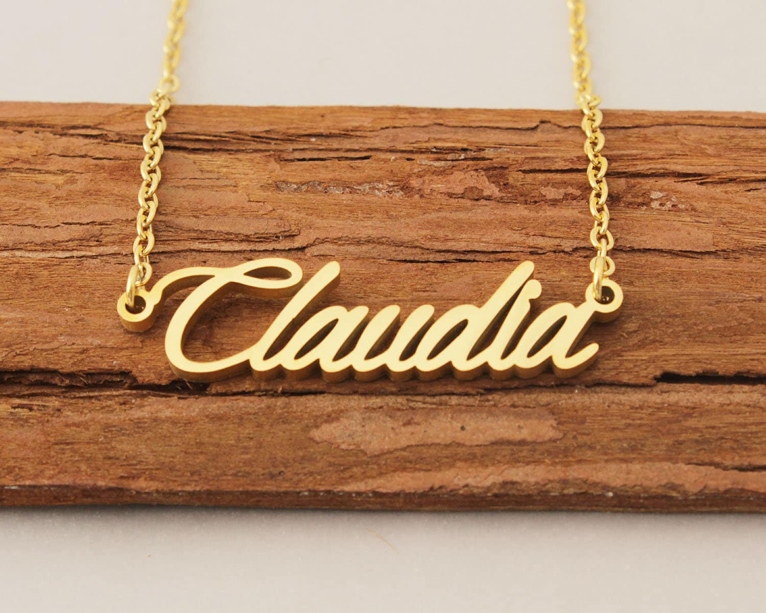 Claudia name necklace deals