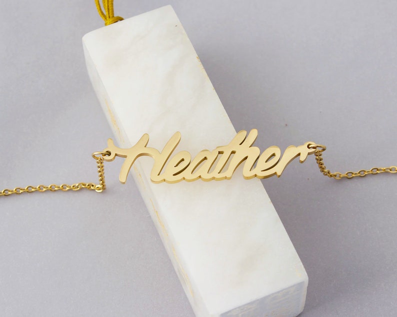 Name Necklace, Gold Plated Necklace for Hannah, Personalized Name Necklace Women Girls Christmas Gift image 6