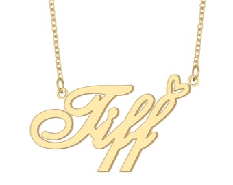 Tiff Name Neckalce, 18K Gold Plated Name necklace, Best Friend Chucky and Tiff Jewelry for Girls Her
