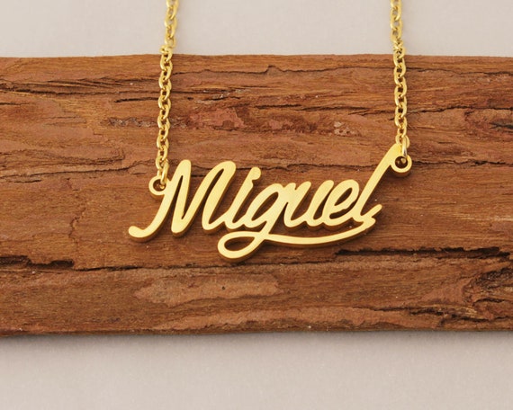 Miguel Name Neckalce Custom Initial 