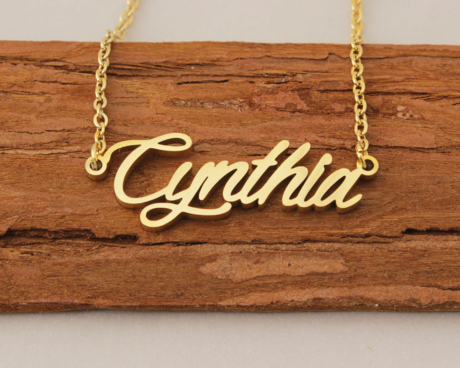 Cynthia outlet name necklace