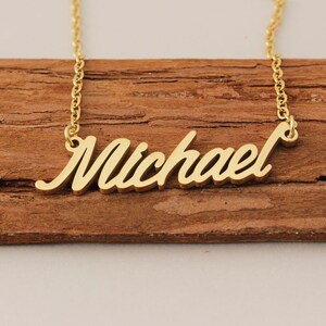 Michael shop name necklace