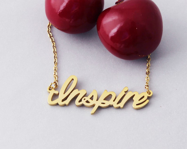 Name Necklace, Gold Plated Necklace for Hannah, Personalized Name Necklace Women Girls Christmas Gift image 3